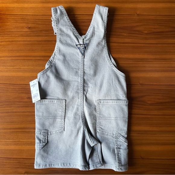 OshKosh grey denim toddler overalls - Picture 3 of 4